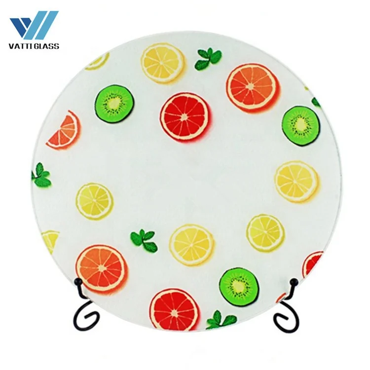 Легкая в чистке и Гигиеничная цветная шелковая трафаретная печатная стеклянная разделочная доска для овощей | Разделочная доска