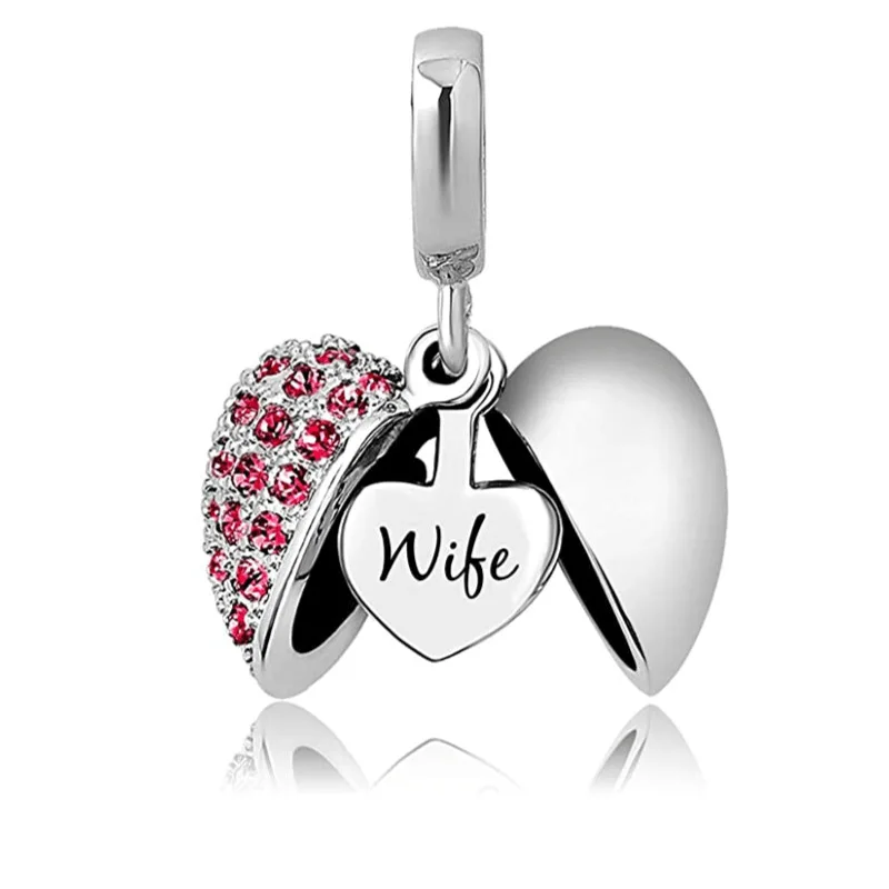 new Low moq factory wholesale price custom love heart  birthstone Czech diamond crystal openable cremation urn pendant souvenir