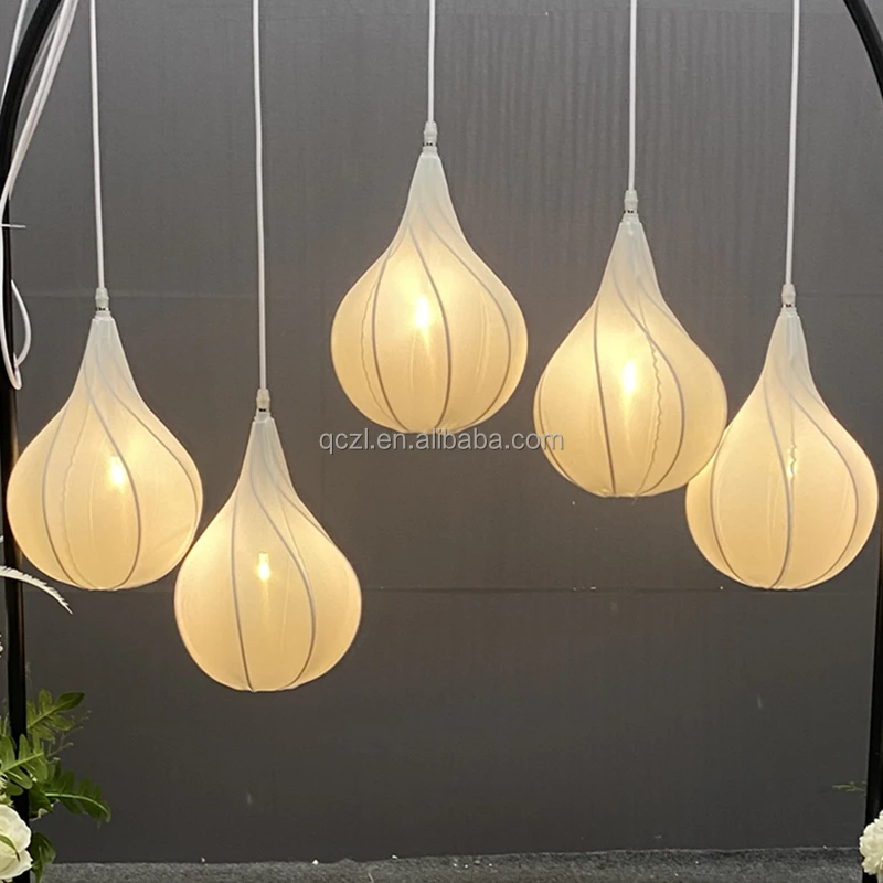 Wedding Props Honeycomb Ceiling Lamp Wedding Stage Ceiling Decoration Lamp String Fabric Chandelier