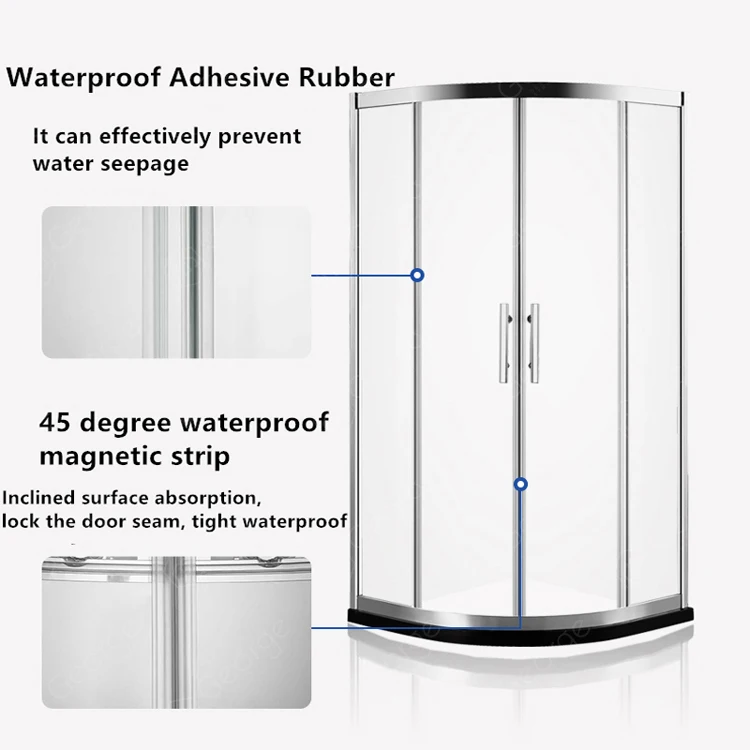 Factory Direct Sale New Design High Quality Sliding Bathroom Enclosure Tempered Glass Shower Room