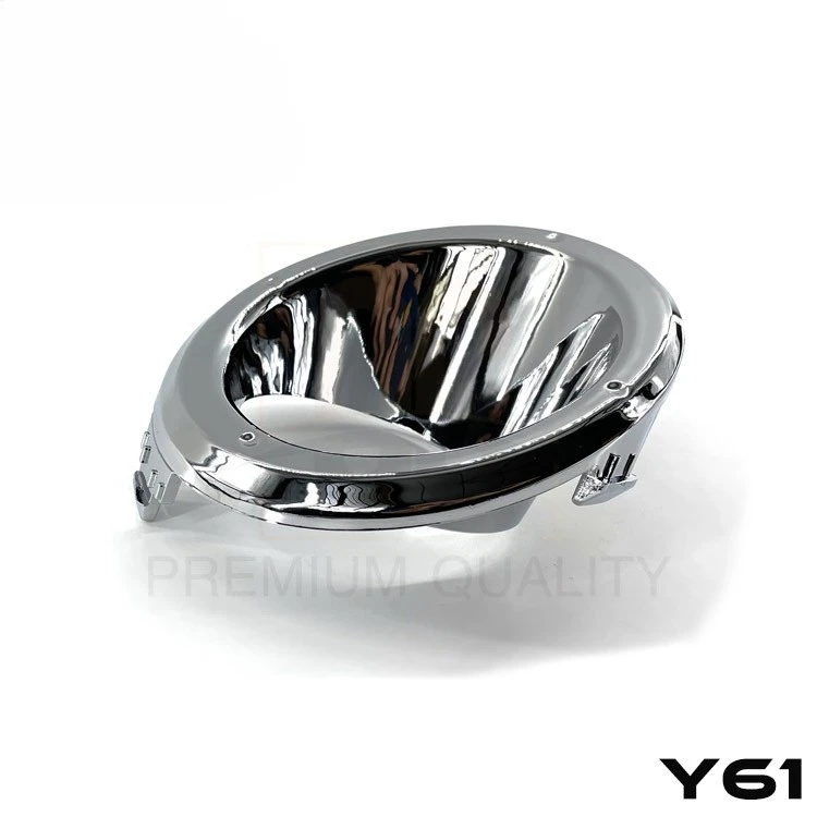 Chrome front bumper original install posittion fog light cover replacement for Nissan Patrol Y61