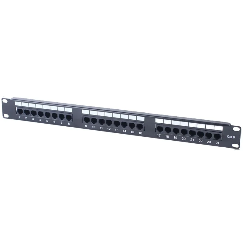 Customization 1U 19 inch 22 26awg  cat5e UTP  wall mounted 24 port patch panel cat6