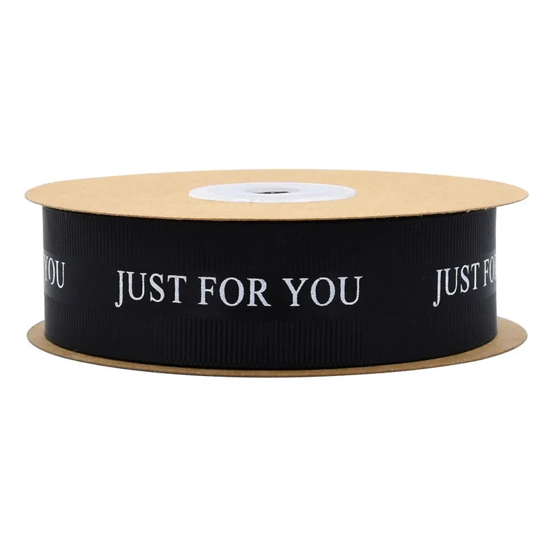 Customized  2.5cm rowan ribbon wedding flowers decoration ribbon cake gift box packing ribbons