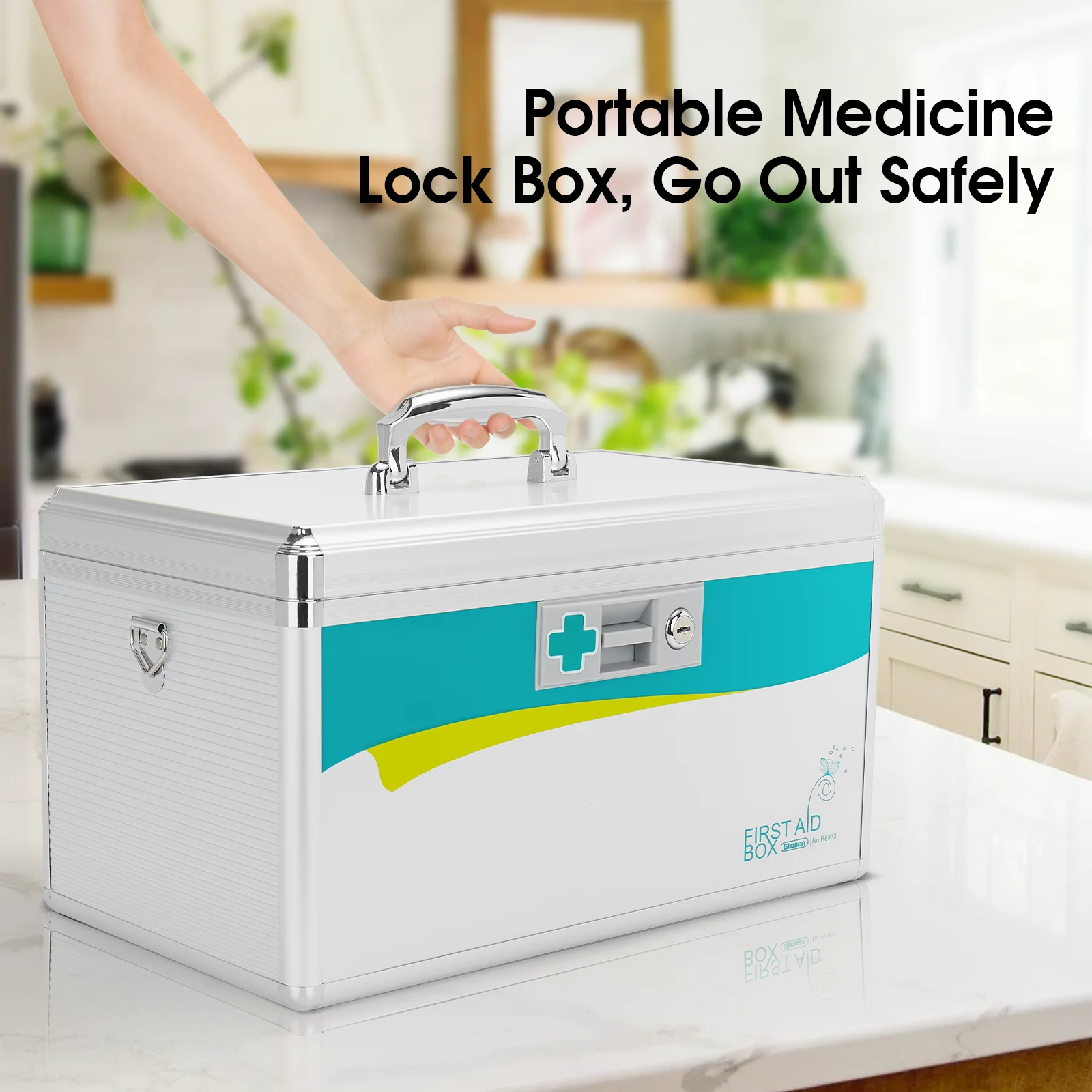 Surgical Multi Function Car Lockable Medicine Box Medicine Lock Box Empty First Aid Kit Bags Medical Box First aid kit