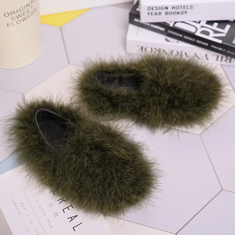 Winter indoor slippers comfortable soft fluffy slippers women indoor