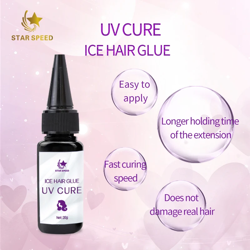 Star speed 10D extension resin Hair Glue New UV Glue strength waterproof uv light hair extensions uv glue hair extension