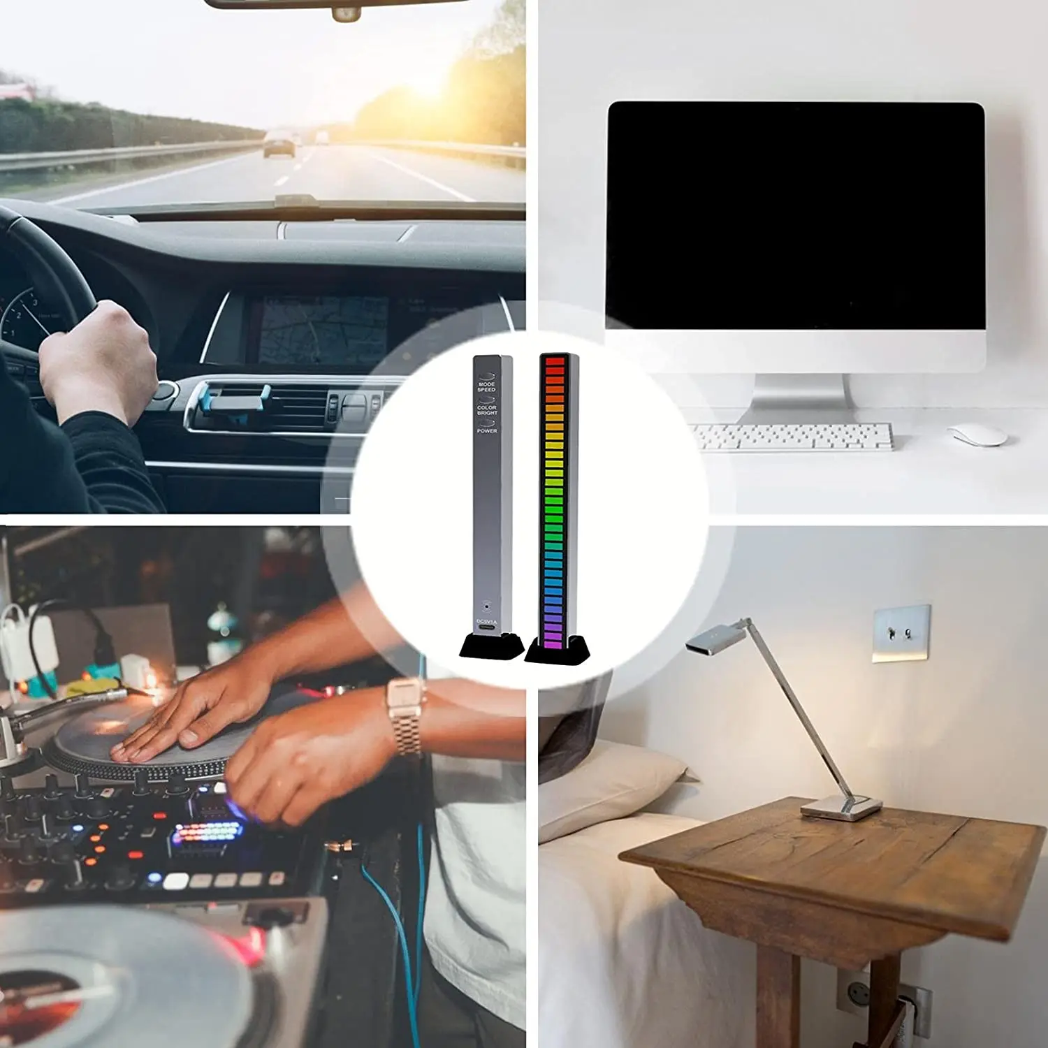 RGB LED Strip Light For Bar Car Room Music Sound Control Pickup Rhythm Ambient Lamp Atmosphere led night lights smart home light