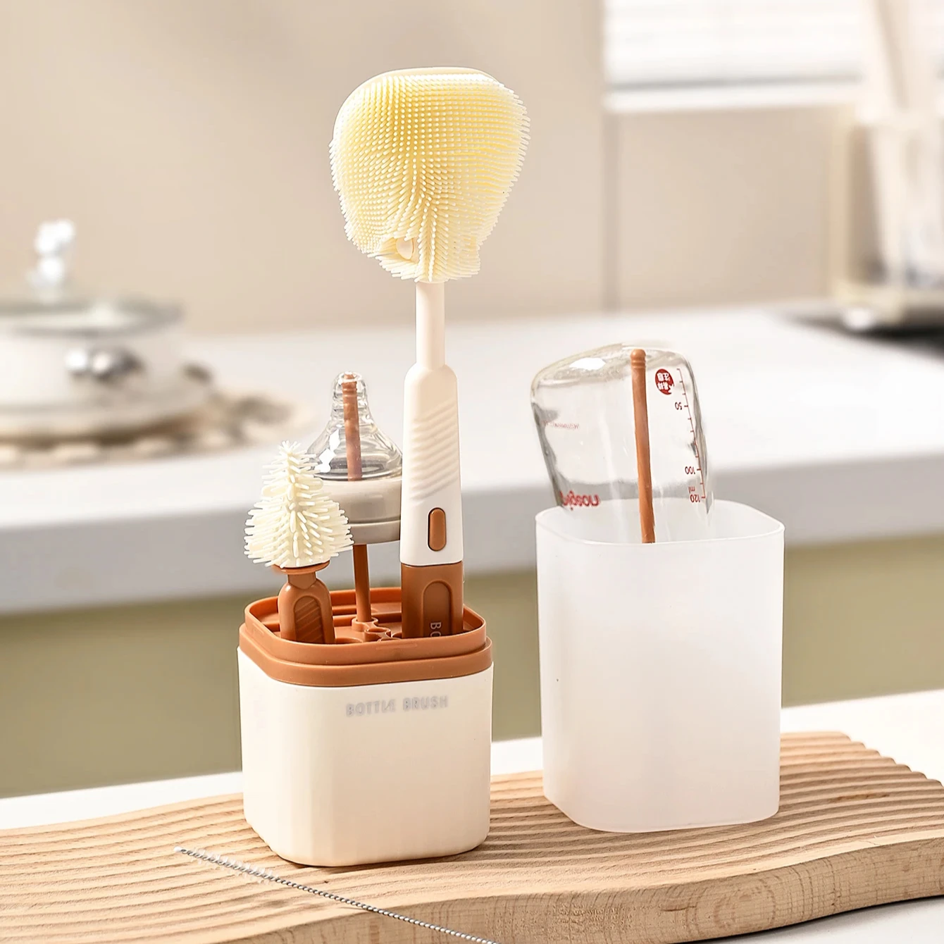 New Arrival Travel  Baby bottle Brush Milk Bottle Brush Silicone Baby Bottle straw Brush