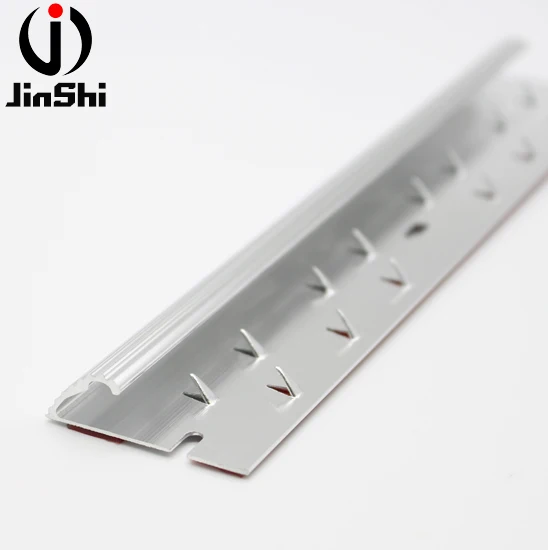 Aluminum Vinyl Tile Trim Carpet Capping End Profile with Adhesive Strip