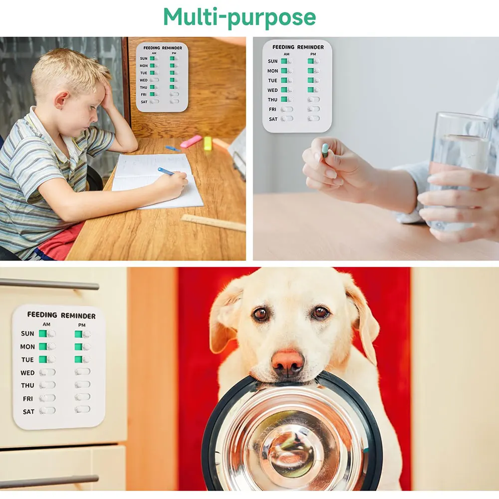 SUNNUO Pet Feeding Reminder Magnetic with Double Sided Adhesive