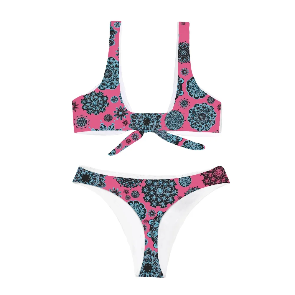 Sexy Swim Wear Bikini For Women Mandala Printed Teenage Girl Sexy Swimwear Low Price Swimsuits For Women 2022 Custom Logo