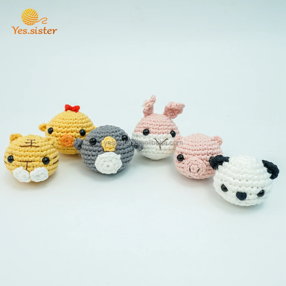 Diy Easy Beginner Cute Small Animal Kids Amigurumi Complete Starter Knitting And Crochet Stuffed Animals Kit For Beginners Kids