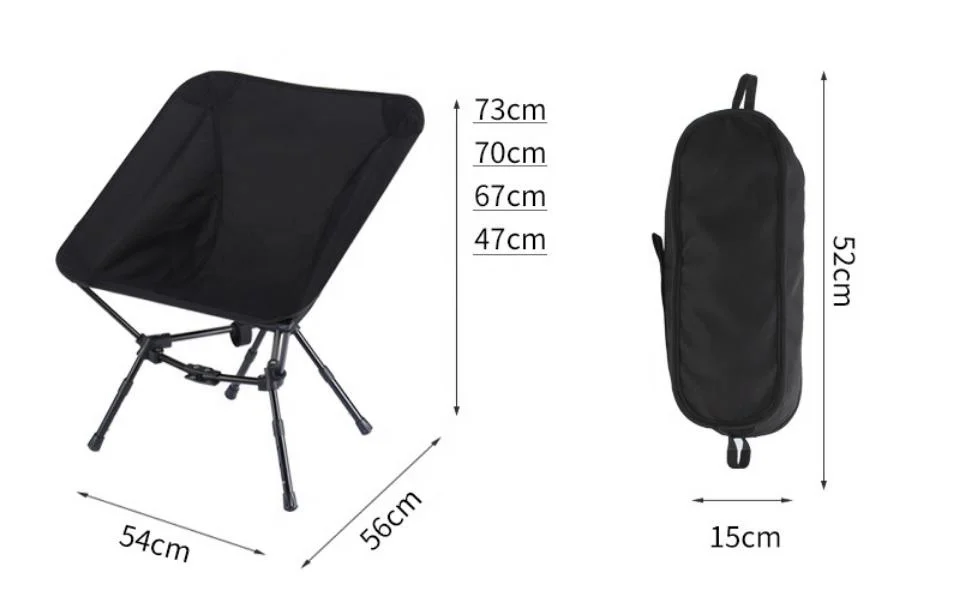 Outdoor durable Customized Triangle Folding Portable Ultra-light Space chair Aviation Aluminum Alloy Moon Beach camping Chair