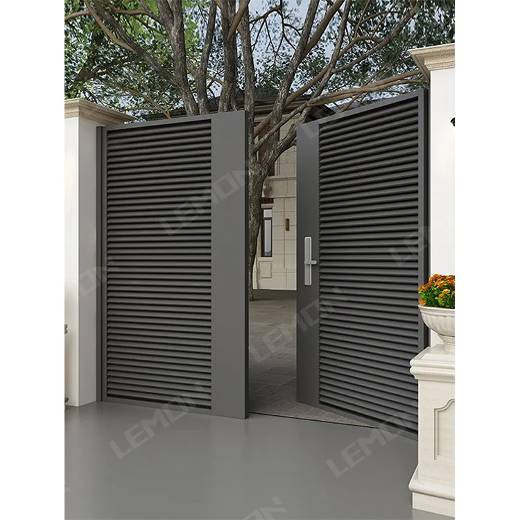Villa Garden Entry Wrought Iron Gates Cast Aluminium Gate Simple Modern Luxurious Main Automatic Gate For Garden