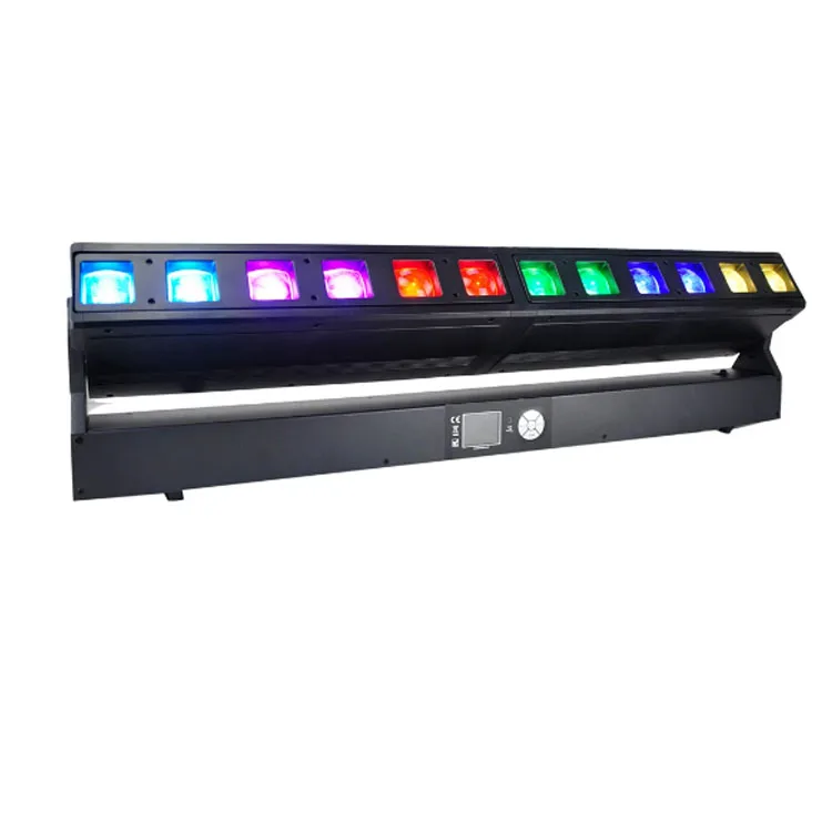 12x40W RGBW 4in1 Rotate LED Zoom Bar Wash Light Pixel Control Beam Moving Disco Bar Light For Stage Dj Disco Live Show