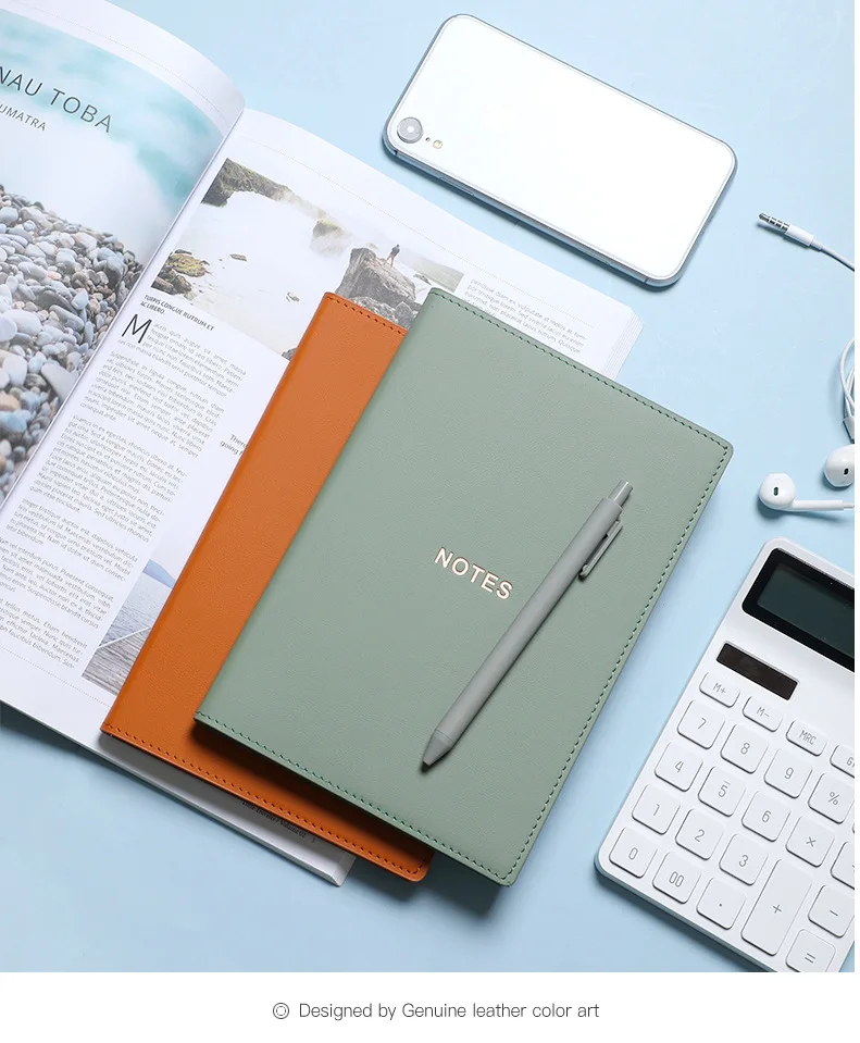 Faux PU Leather soft coverWaterproof School Notebook custom journal retro soft leather hardcover journal notebook logo available