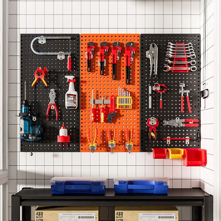 desk supermarket tool heavy duty custom stand hanging wall organizer black rack floor display hooks heavy duty metal pegboard