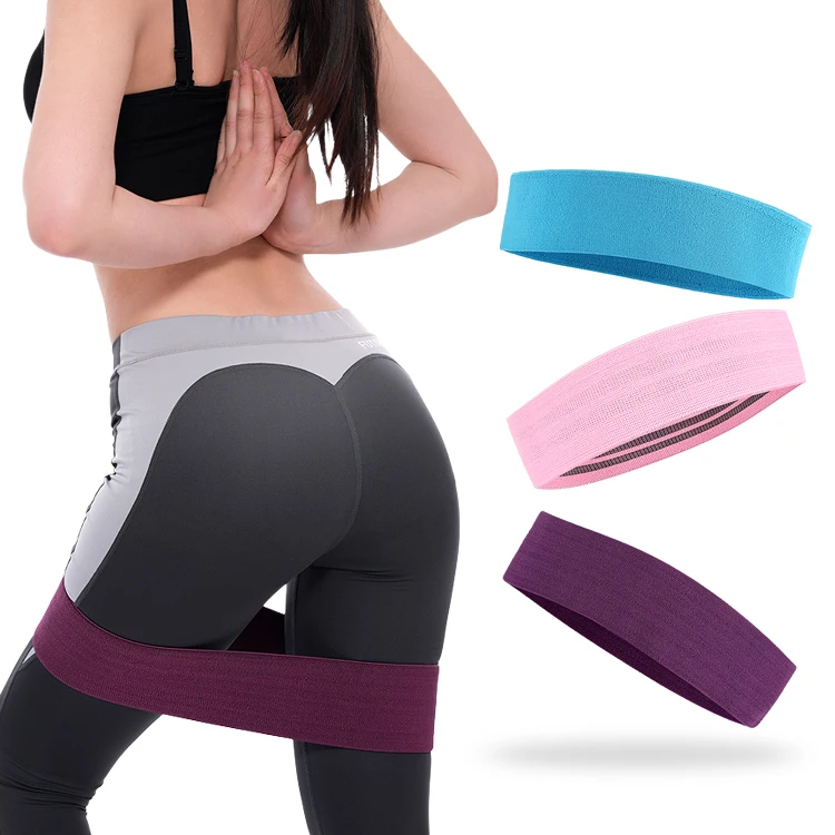 Non Slip Fit Tightly Customize Resistant Green Band Long Fabric Resistance Bands