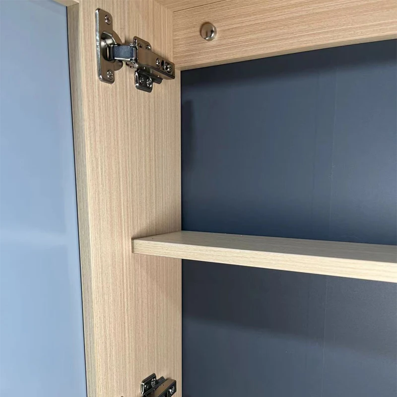 Minimalist slate wall mounted bathroom cabinet vanity with drawers and mirror for apartment hotel