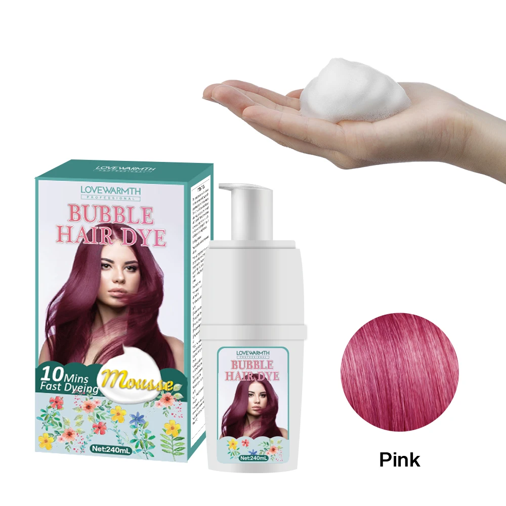 Home Use Hair Dye Bubbles Foam Hair Color Cream