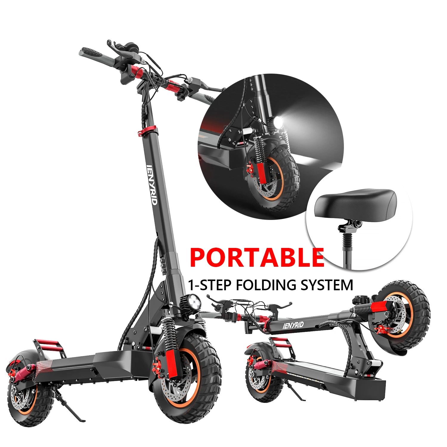 EU warehouse High quality original iENYRID M4 PRO 10ah 16ah/48v for Adult 2-wheel 10 inch 500W foldable kugoo Electric Scooter