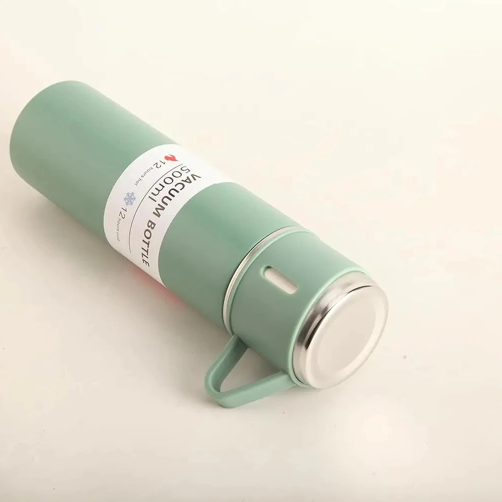 Wholesale Corporate Business18 8 Vacuum Bottle Gift Set With 2 Cups Custom 500ml Stainless Steel Thermos Vacuum Flasks