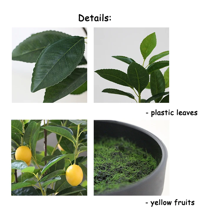 plantas artificiales faux potted fruits plants artificial lemon tree for decor