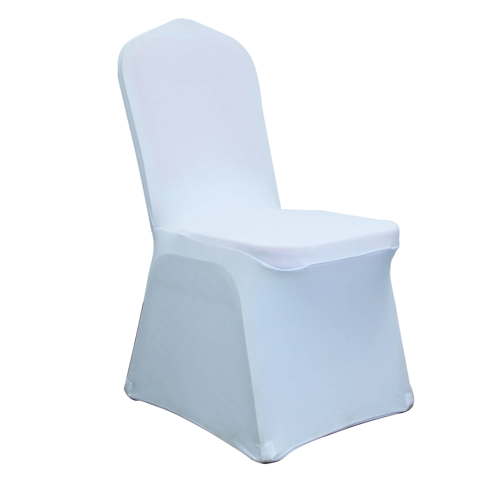 Белый Универсальный чехол из спандекса на стул для свадебных торжеств