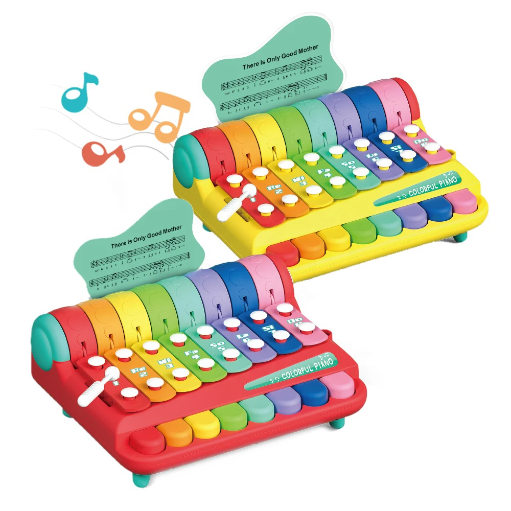 BGL baby xylophone toy early educational musical instrument rainbow knock piano music toy with tapping stick