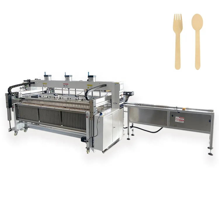 automatic efficient disposable wooden spoon molding machine machinery wooden cutlery making