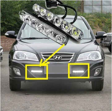 Автомобильный бампер фары для 2003 ~ 2022y Hyundai Elantra дневные огни DRL автомобильные аксессуары светодиодные фары Elantra Противотуманные фары