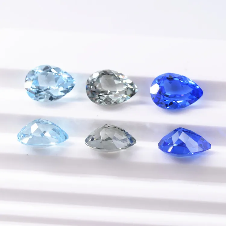 GRC Certificate High Quality Lab Grown Corundum Purple Blue Amethyst Aquamarine Sapphire Loose Gemstone For Jewelry Making