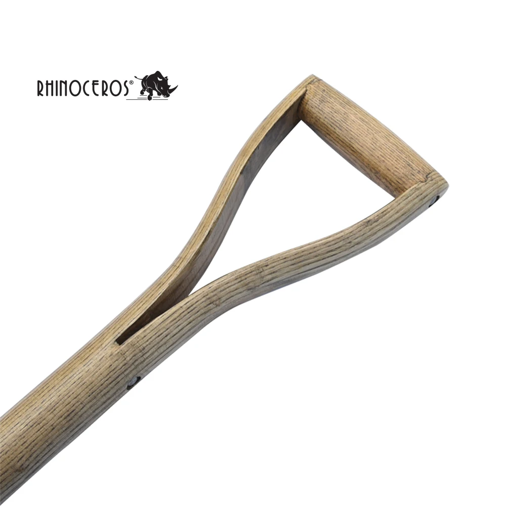 Professional Garden Trenching Tool Wooden Handle Spade Ash Stainless Steel Round Point Shovel