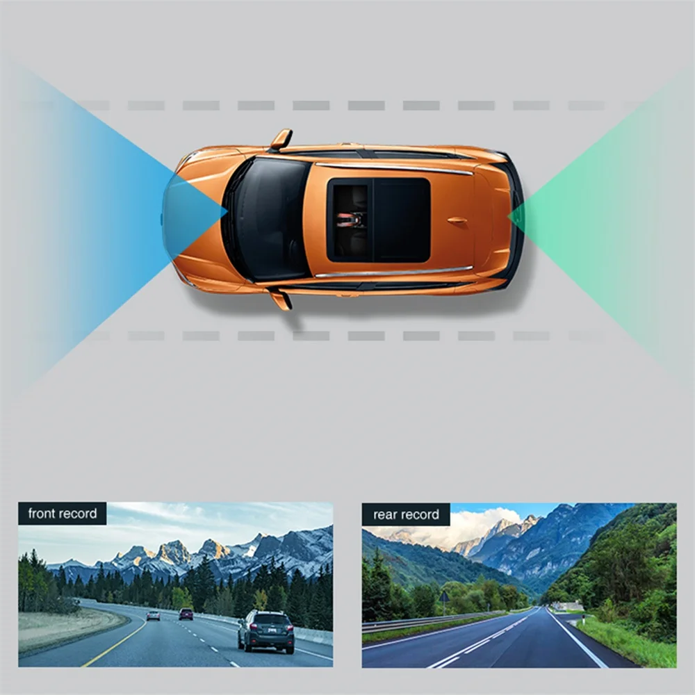 New3.2 Inch mini hidden driver Car Dvr video recorder dash cam dashcam camera front and rear with Wifi GPS FHD Night Vision Auto