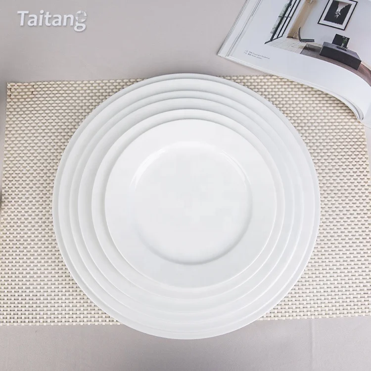 Лучшие продажи оптом ДЕШЕВАЯ ресторанная Assiette ru Porcelaine круглый керамический столовый сервиз с штрихованным дизайном пластина для 5-звездочного