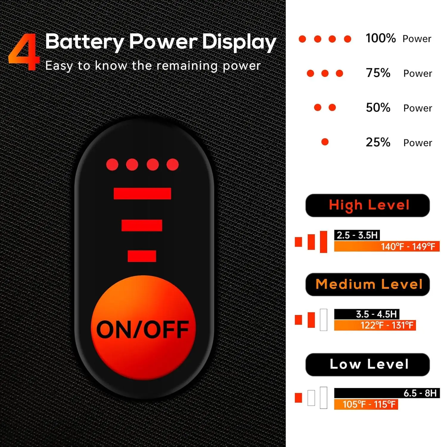 Winter Thermal Hand Warmer Electric Heated Mittens Gloves Rechargeable Heated Ski Gloves for Outdoor Cycling Hiking