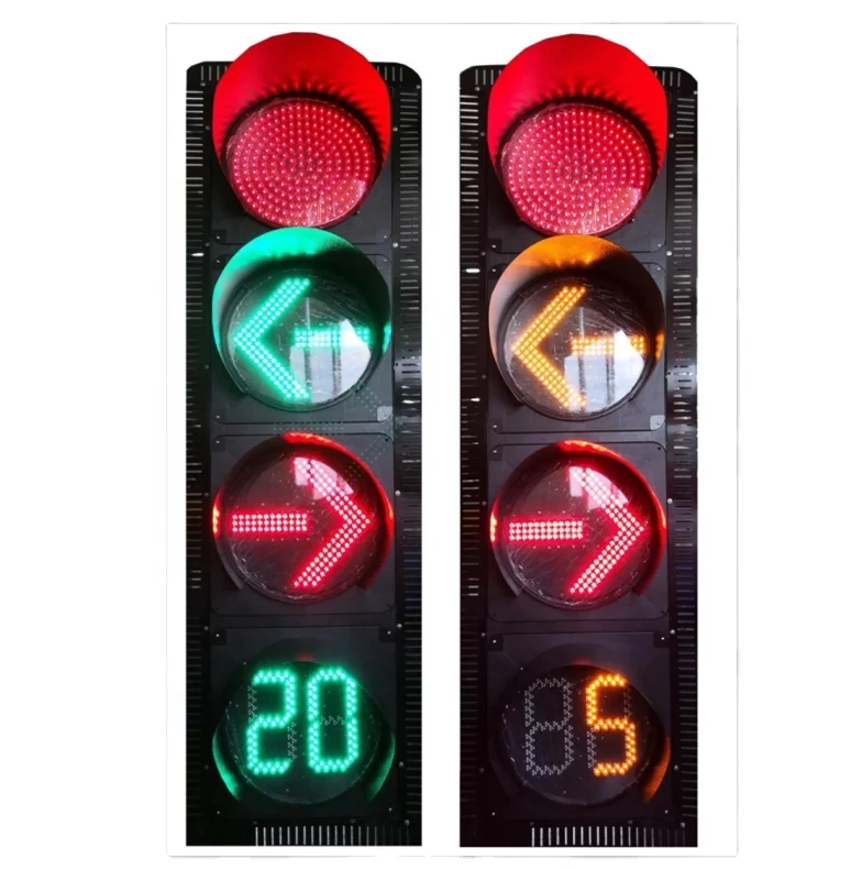 EXW price 4 Aspect mixed Ball Arrow and Countdown timer LED traffic light