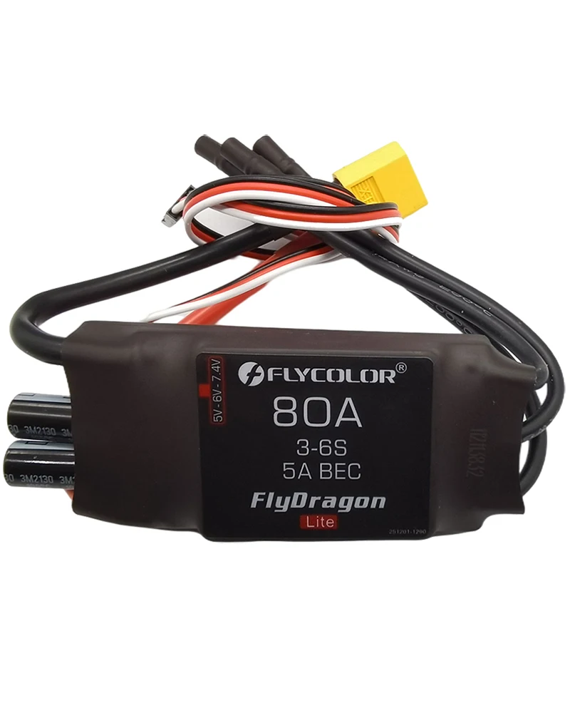 Контроллер скорости бесщеточного электродвигателя DD 80A ESC 5A UBEC с патронами XT60 и 3 5