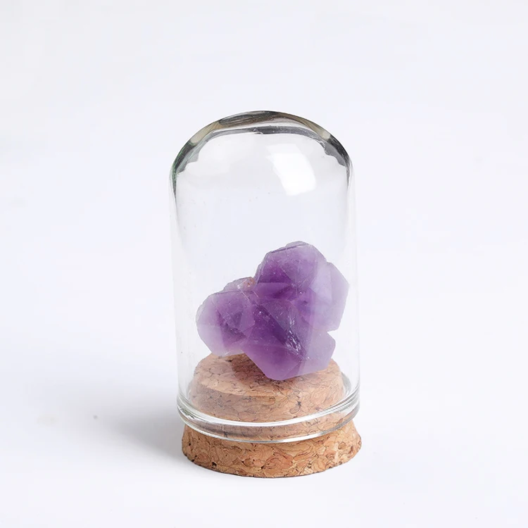 Minerals And Rocks Natural Crystal Wishing Vase Quartz Gemstone Drift Bottle Raw Stone Crystal Mineral Specimen Bottle