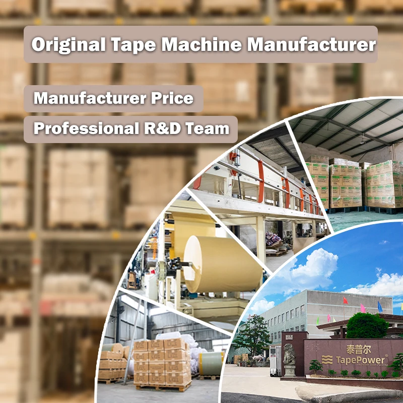 TapePower Industrial Eco-Friendly Automatic Packaging Wet Kraft Paper Water Activated Gummed Packing Tape Machine