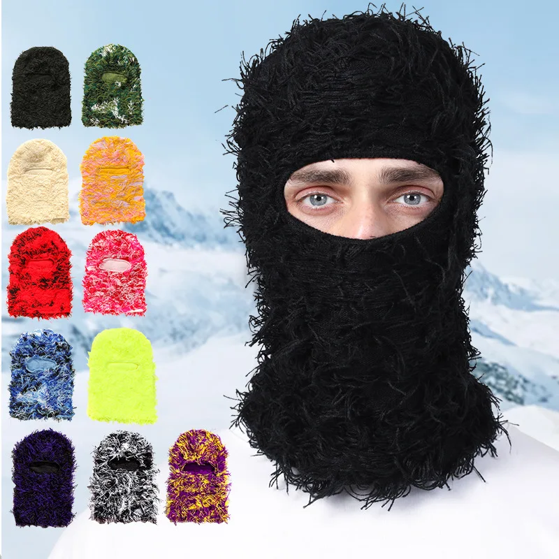 Distressed Balaclava Trending Ski Masks Wind Proof Winter Distress Mask motorcycle balaclava Beanie Cap