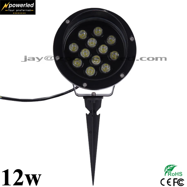 Neutral white outdoor aluminum 220 v 12w led park garden spot spike light
