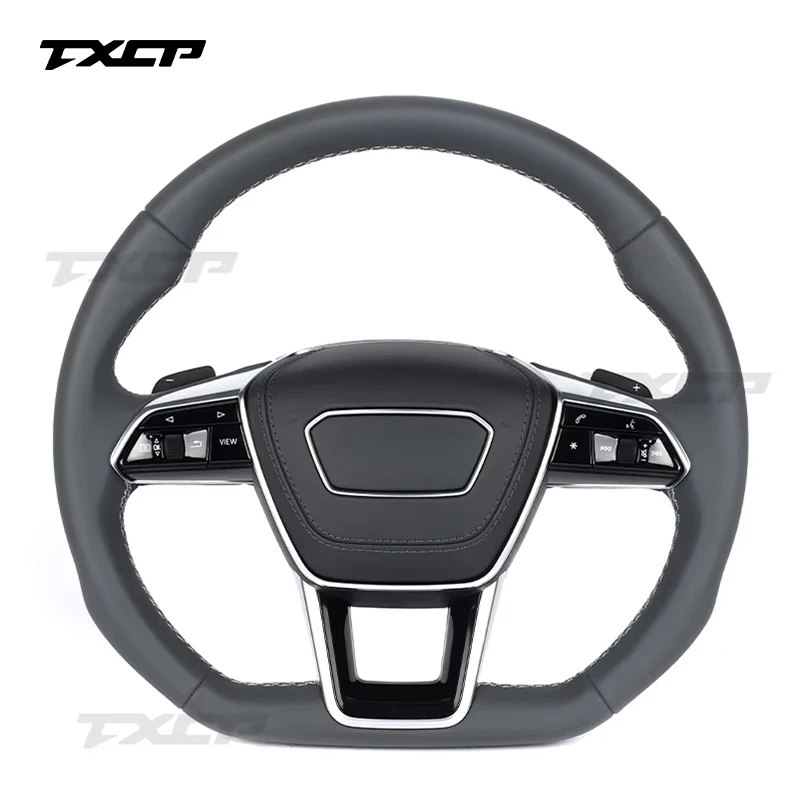 Подходит для Audi S1 S3 S4 S5 RS3 RS4 RS5 RS6 RS7 A7 C6 C7 C8 B8 B8.5 B9 TT R8 Q3 Q5 Q7 Q8 A6 A4 обновляющее кожаное рулевое колесо