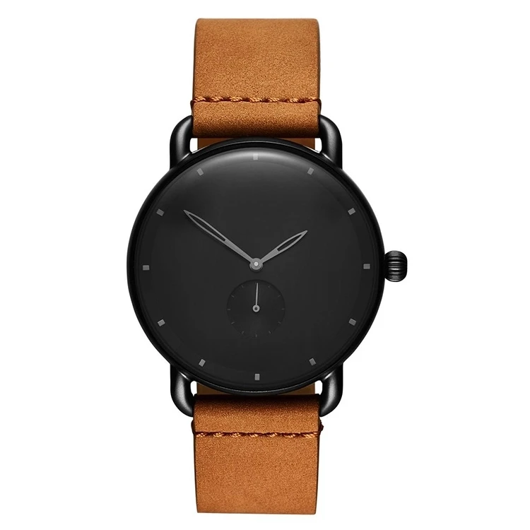 ALLSTON Hot Selling Fashion Simple Leather Strap Band Watch Customized logo Popular Quartz Watch For Man