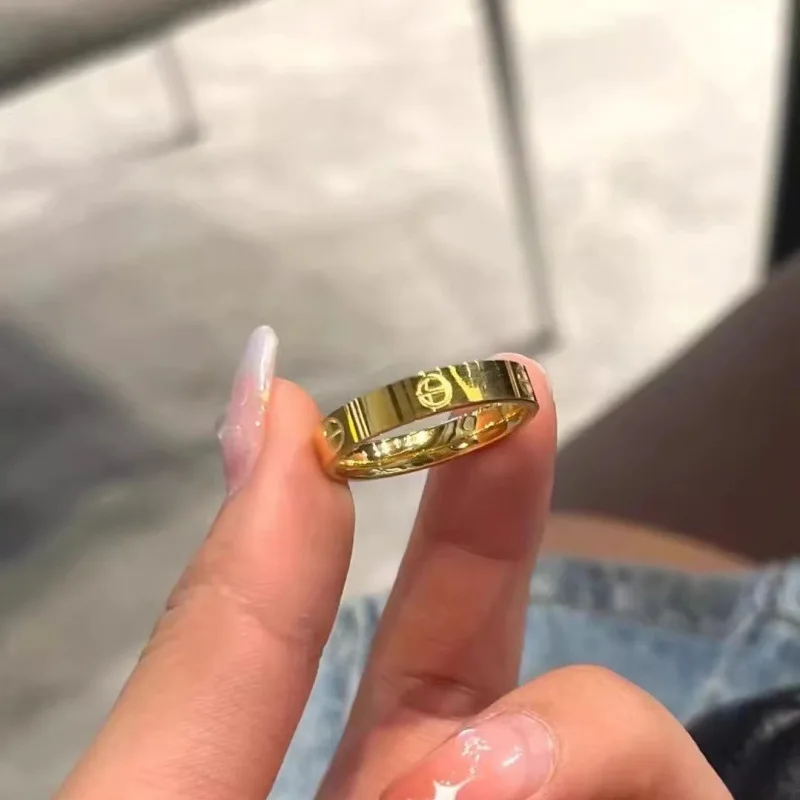Lerca 2024 Fashion design 18K gold pure plain rings Fine Jewelry Classic Style for Women and Men