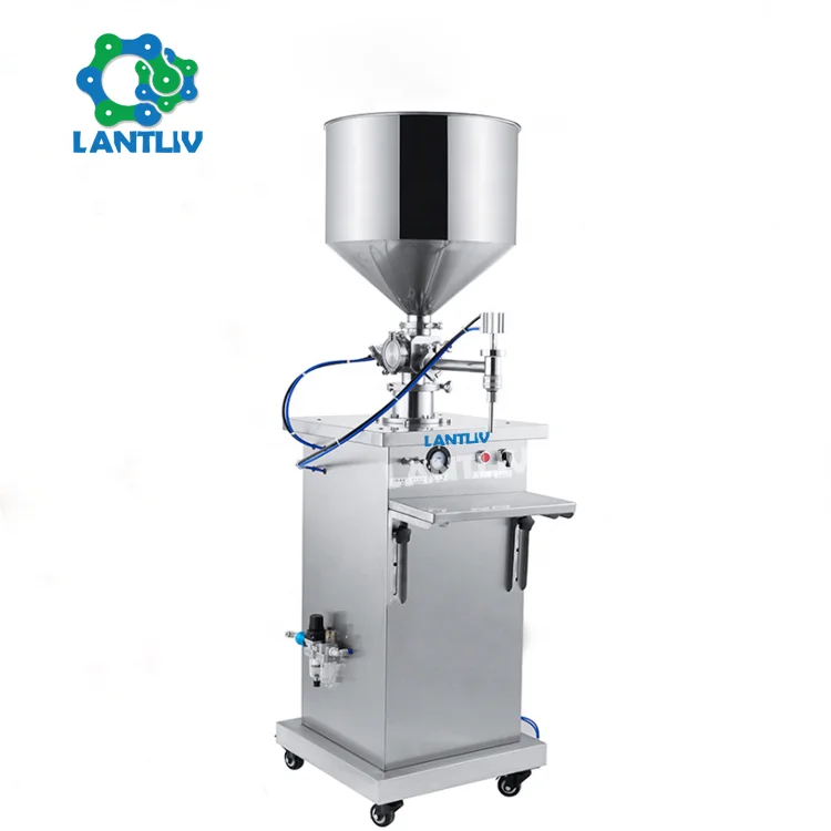 Lantliv Stainless Steel Pneumatic Vertical Small Business Beauty Cream Filler Machine Skin Care Paste Gel Filling Machines China