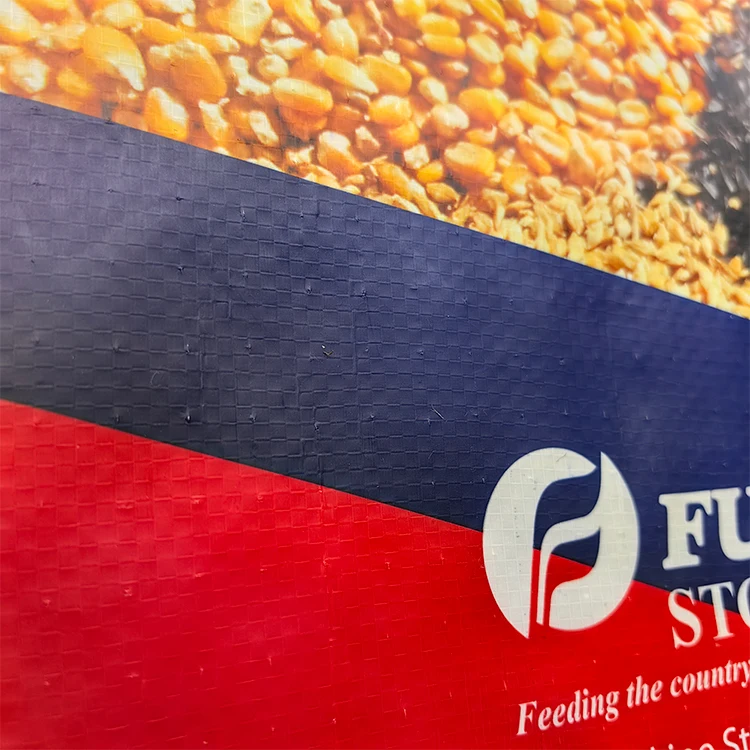 Factory wholesale 10kg 25kg 50kg portable laminated PP woven sack bag for cereal feed fodder rice packing with easy opening