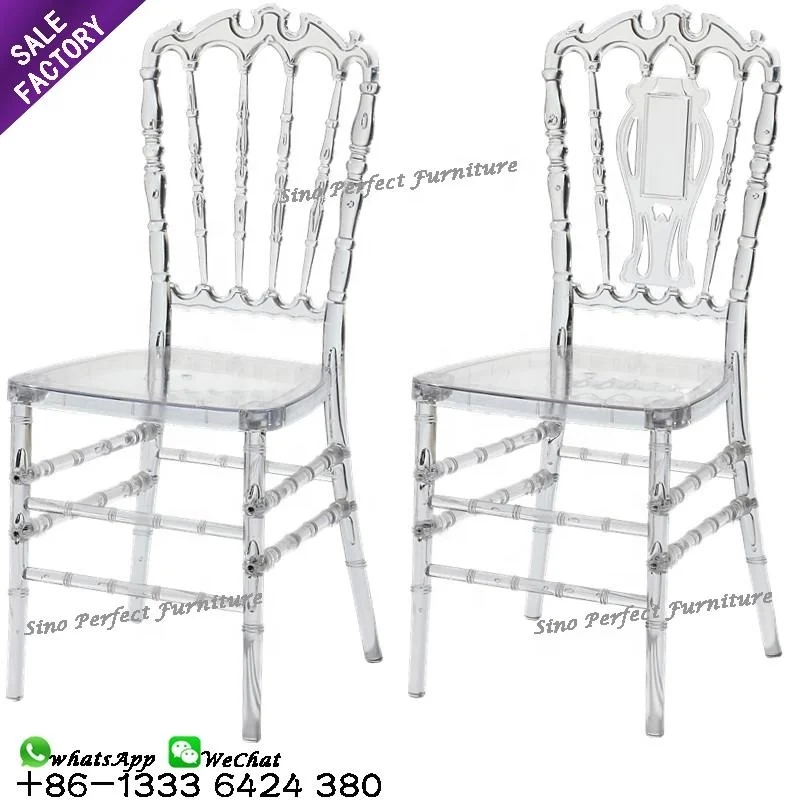 self-developed furniture silla Clear crystal acrylic chiavari wedding chair resin