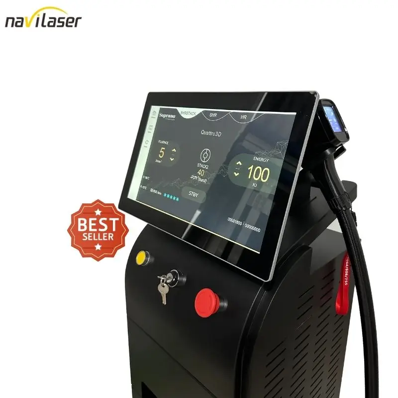 Professional high intensity black fast 808nm diode laser hair removal machine