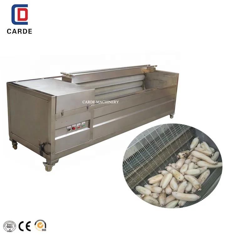 Tuber vegetable and sweet potato washing and peeling machine peeler with brush fruit veget brush washer